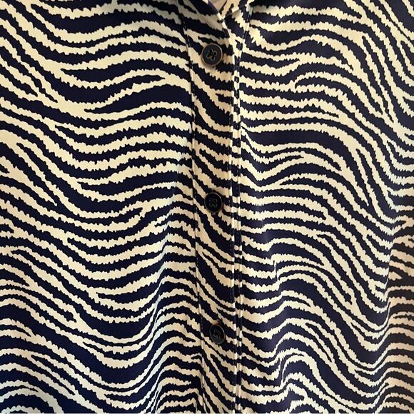 J. McLaughlin Blue and Cream Patterned Dress - Picture 5 of 7